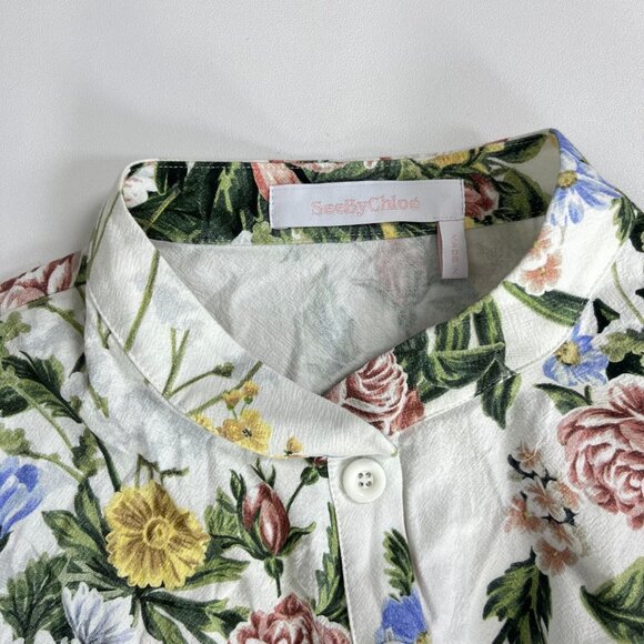 $498 NWOT SEE BY CHLOÉ Floral Print Cotton Multicolor Dress Size 36 - Picture 8 of 11